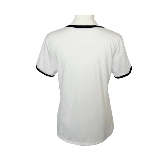 Classic White Ringer T-Shirt | ModCloth Corner Shop Basic Tee with Contrast Hems - Picture 2 of 5